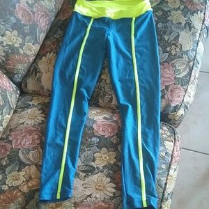 Blue & Neon Leggings! Size Small, $10